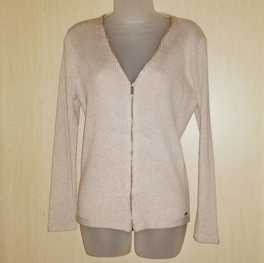 NWT🎈CALVIN KLEIN Full zip cartigan sweater